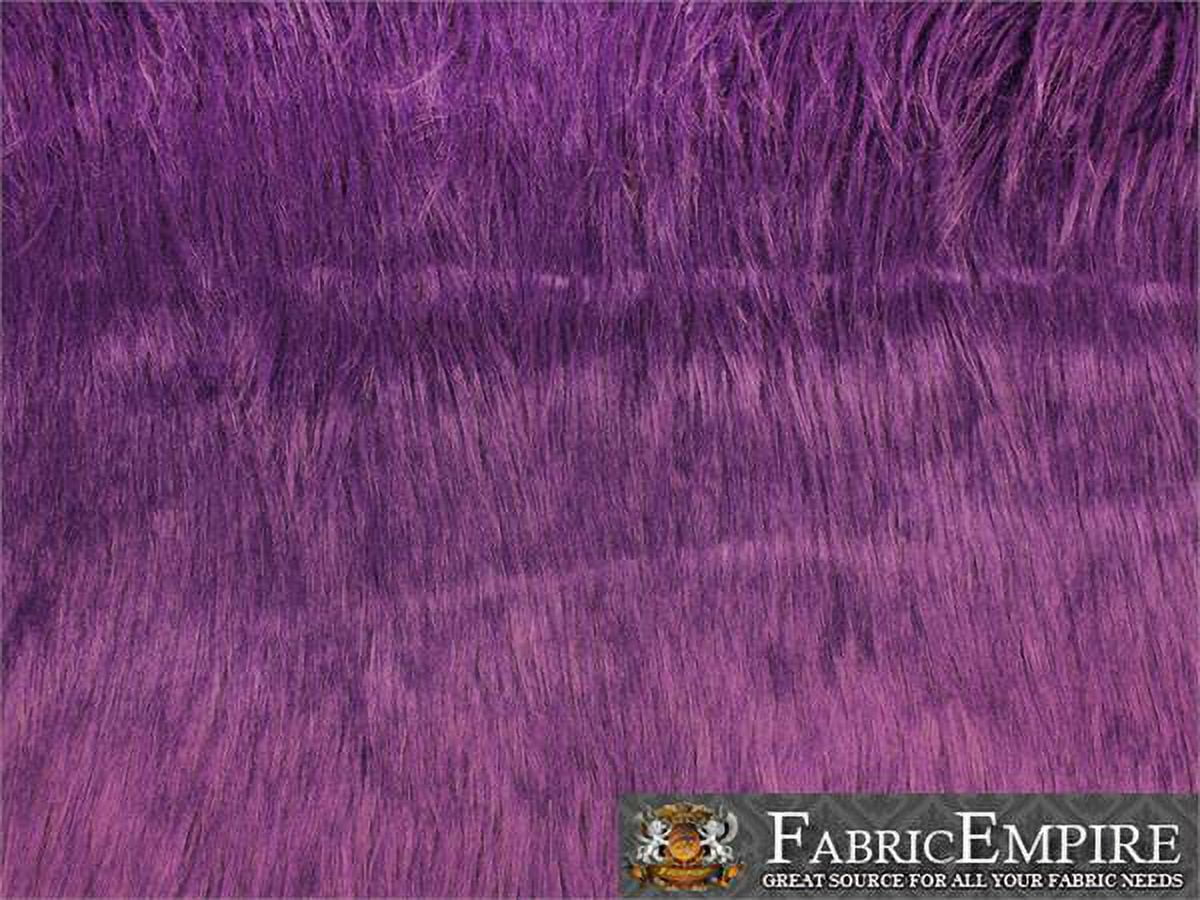 Faux Fur Fabric Long Pile Gorilla PURPLE / 60" Wide / Sold by the yard