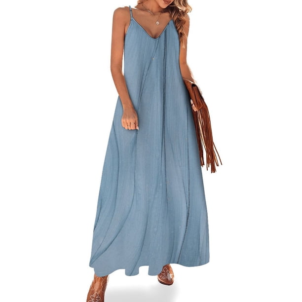 Calma - Vestido sin mangas de arte en técnica mixta vestidos para mujer traje de verano para mujer ropa de verano