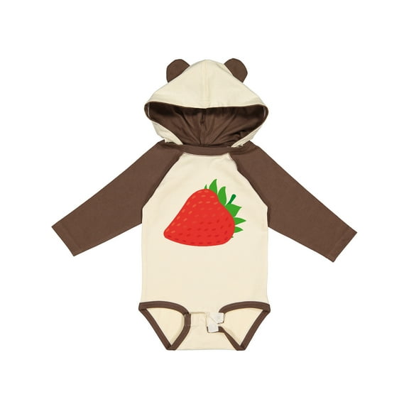 Inktastic Strawberry Fruit Boys or Girls Long Sleeve Baby Bodysuit