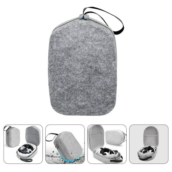Toyandona Eva Vr Headset Bag Grey Lightweight with Handle for Gear Storage