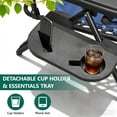 thumbnail image 5 of HaiCube Zero Gravity Chair Set of 2, Adjustable Reclining Outdoor Lounge Chairs with Cup Holder Tray & Headrest, Portable Folding Patio Chairs for Camping, Pool, Backyard, Blue, 5 of 9