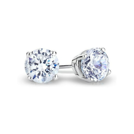 Diamond Earrings 1/2 Carat (ctw) in 14K White Gold (Color H-I, Clarity I2-I3)