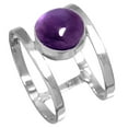 thumbnail image 1 of 925 Silver Ring For Women - Teens Violet Natural Amethyst stone Silver Ring February Birthstone Hand Made Silver Ring Size 12.5 Gift For Women On Valentine's Day 925 Gemstone Silver Jewelry, 1 of 6