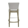 thumbnail image 3 of Set of 2 Aleck Beige Fabric Bar Stool with Antique Finish Wood Legs, 3 of 6