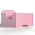 thumbnail image 6 of Jopath Toddler Floor Bed Frame, Cot Bed with Bear Shape Toddler Bed for Boys and Girls Pink, 6 of 9