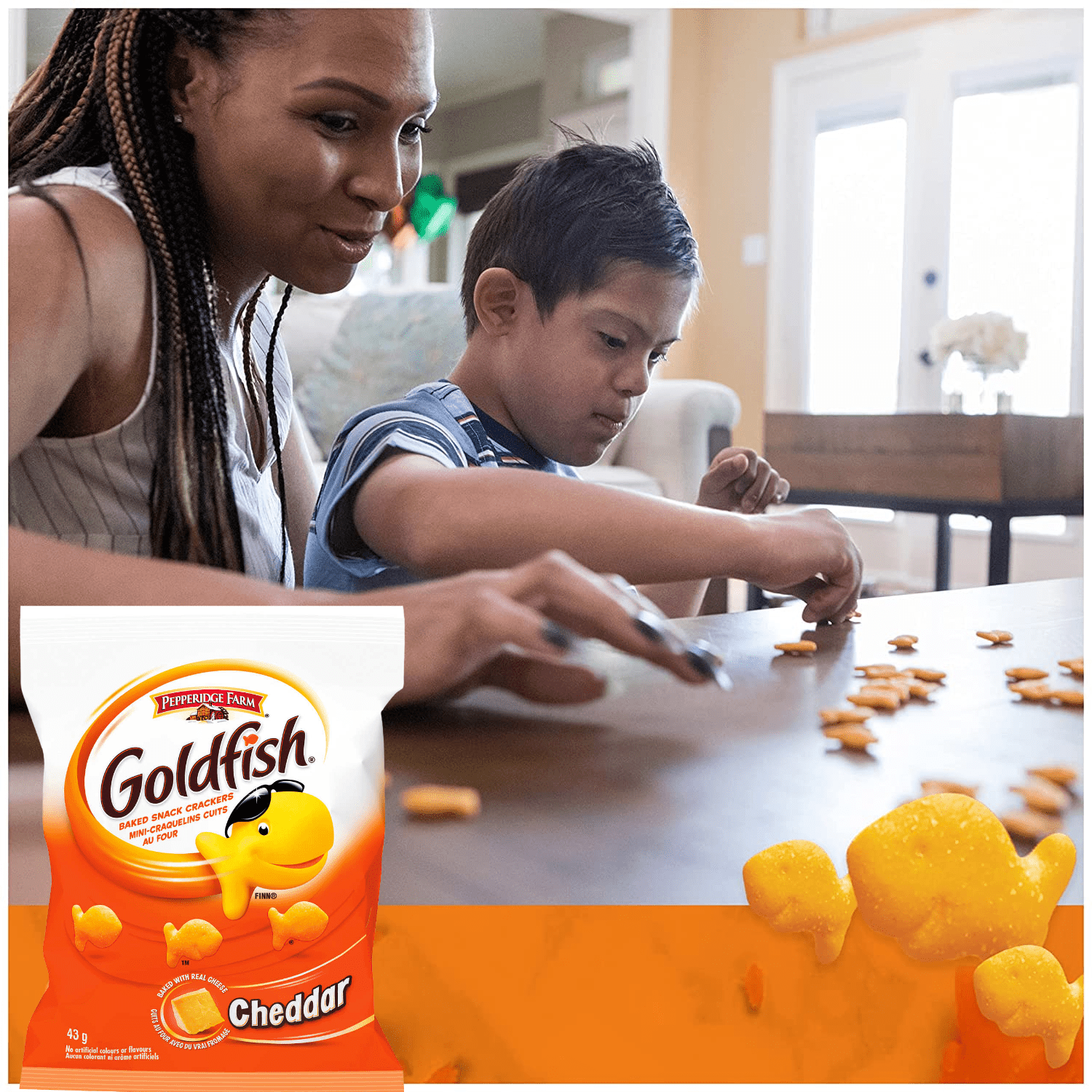 Goldfish Cheddar Crackers, 45oz. On the Go Packs -Baked with Real Cheddar Cheese No Artificial Colors & Flavors Crunchable & Munchable  Snacks for Kid's Lunch Box Halloween Basket Fillers & Favors