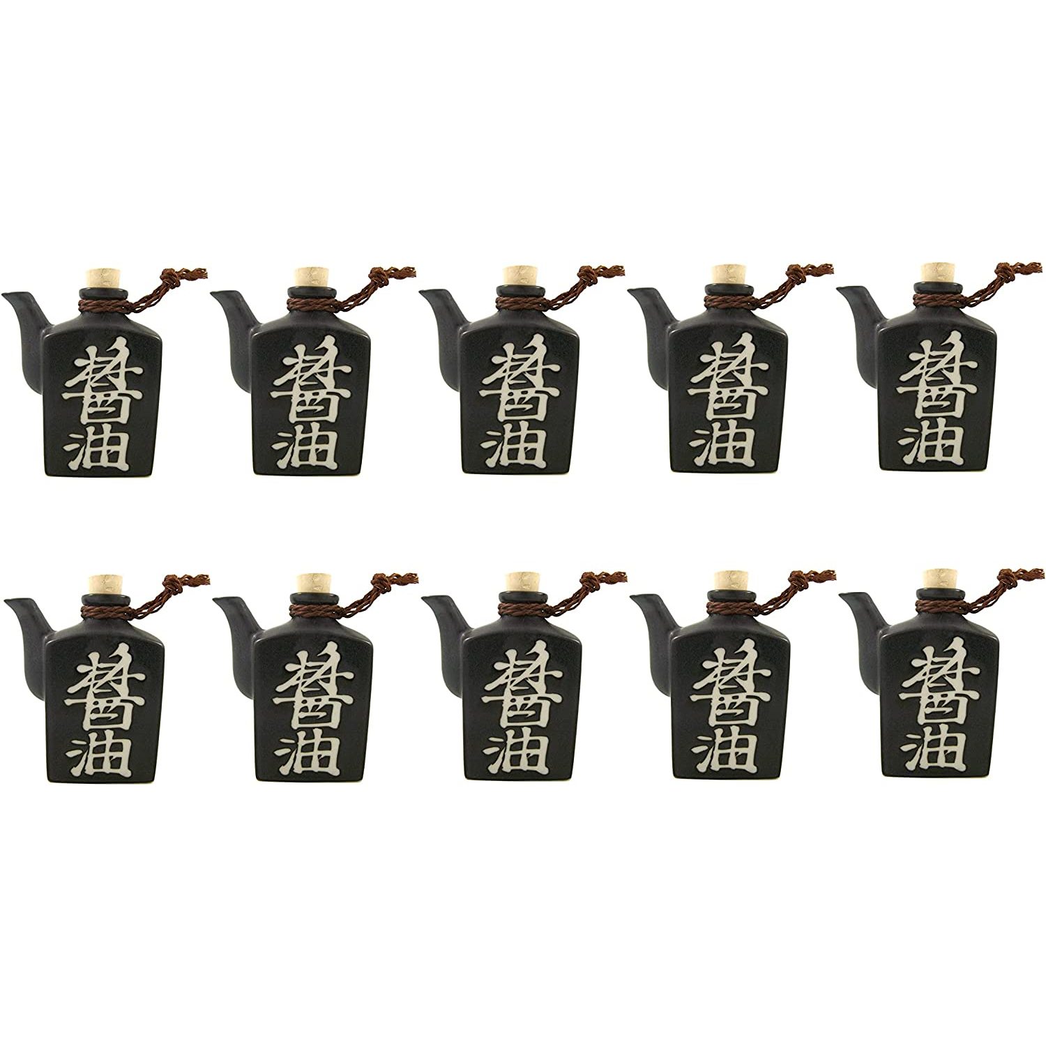 HElectQRIN 4712, Soy Sauce Dispenser With Cork Top Stopper Traditional