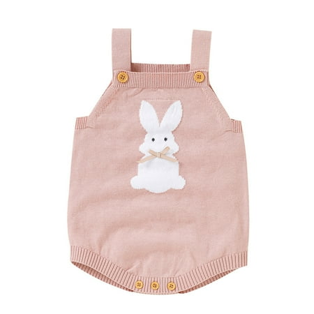 

Generic Kids Girls Knitted Coat Baby Knit Romper Cotton Sleeveless Boy Girl Rabbit Sweater Clothes Baby Bodysuit Fall Winter Clothes 0-18 Months(Pink 9-12 Months)