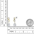 thumbnail image 6 of Gem Stone King 925 Silver and 10K Yellow Gold White Moissanite and White Lab Grown Diamond Drop Dangle Earrings for Women | 6.19 Cttw | Gemstone Birthstone | Oval 10X8MM, 6 of 6