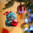 thumbnail image 1 of Adornos para árbol de Navidad, adornos colgantes para árbol de Navidad, dinosaurio, lindo gato navideño, colgante decorativo para árbol de Navidad, casa de campo, decoración para exteriores e interior, 1 of 6