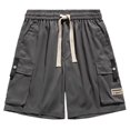 thumbnail image 4 of uikmnh Mens Shorts Men's Casual Shorts for Everyday Wear Comfortable Cargo Design with Drawstring Closure Ideal for All Seasons and Perfectly Paired with T Shirts Size:7XL, 4 of 5
