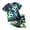 style-10 Navy, variant on JUMEYU Little Boys Pajamas Soft Pajamas Kid Boys Clothes Short Sleeve 2pc Tee Pants Pjs Set Toddler Sleepwear Outfits Size 11-12 (Black,11-12 Years)