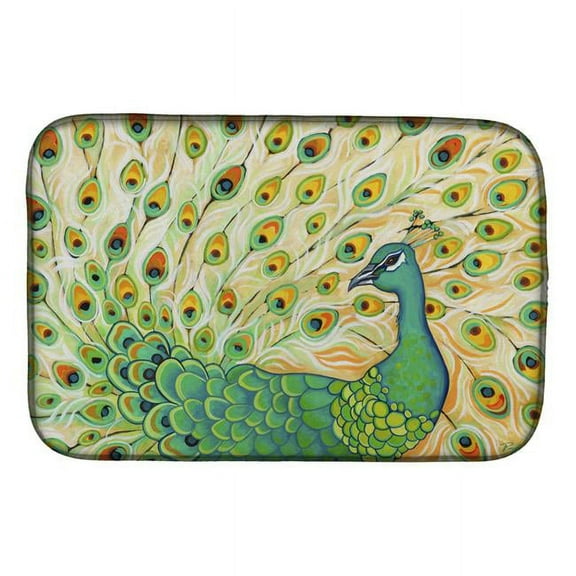 14 x 21 in. Pretty Pretty Peacock Dish Drying Mat