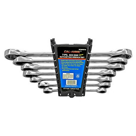 Metric Ratcheting Box End Wrench Socket Set 7 Piece