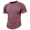 thumbnail image 3 of XuJwPNcy T Shirt for Men Short Sleeve Crew Neck Slim T-Shirt Casual Summer Tshirt Classic Solid Color Basic Tee Shirt, 3 of 6