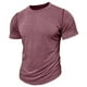 thumbnail image 3 of pstuiky camisetas de hombre, Camisas casuales de moda para hombre, cuello redondo liso, tipo pulóver, cortas camisas casuales para hombre s, 3 of 7