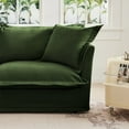 thumbnail image 6 of Modern Minimalist Fabric Armchair 85cm - Green & Comfortable, 6 of 17