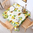 thumbnail image 2 of Yellow Lemon Fruit Sunflowers White Pattern Square Tablecloth,Waterproof Square Table Cover,Wipeable Spillproof Washable Table Cover for Home Kitchen Party Decor 42"X42"(107x107cm), 2 of 6