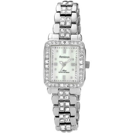 Armitron Women's Mother-of-Pearl Crystal Watch
