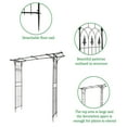 thumbnail image 5 of Seizeen Garden Arch Arbor Trellis, Iron Flat Roof Arbors and Arches, 85’’H Plant Climbing Frame, Trellis for Climbing Plants Outdoor, Wedding Arch Party Decor, 5 of 12