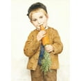 thumbnail image 3 of Albert Anker 14x18 Black Modern Framed Museum Art Print Titled - The Little Boy with the Big Carrot (1904), 3 of 5