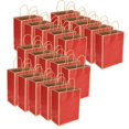 thumbnail image 4 of 20 bolsas de papel kraft reutilizables y ecológicas para ropa y regalos, 21 x 11 x 27,5 cm (rojo oscuro)., 4 of 14