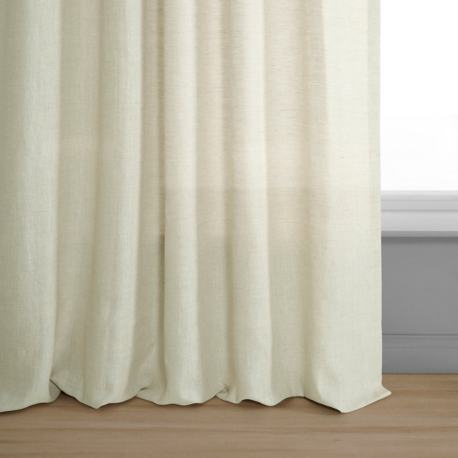 Exclusive Fabrics  Signature French Linen Sheer Curtain (1 Panel) 50 X 96 - Antique Lace