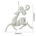 thumbnail image 5 of (Clearance) BNNG Christmas Deer Hanging Ornaments, Glitter Geetery Deer Figurines Pendants Snowflake Angle Wings for Christmas Tree Decorations Xmas Holiday Party Supplies, White, 5 of 9