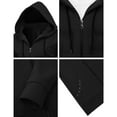 thumbnail image 3 of Hoodies for Men Heavyweight Fleece Sweatshirt - Full Zip Up Thick Sherpa Lined Winter Coat Mens Hoodies Black Hoodie, 3 of 5