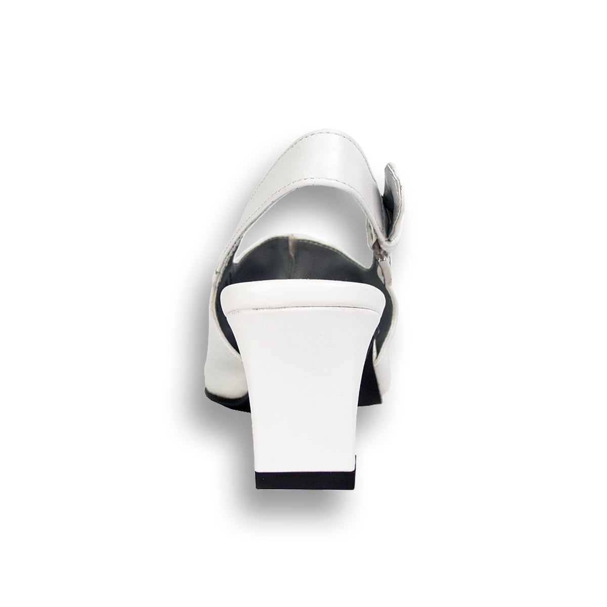PEERAGE Zoe Women's Wide Width Leather Slingback Dress Pump WHITE 7.5