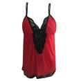 thumbnail image 4 of FRSASU Pajamas for Women omen'S Lace Pajama Suspender Suit Red 4(S), 4 of 4
