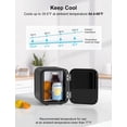 thumbnail image 4 of CROWNFUL Mini Fridge, 4 Liter/6 Cans Portable Skincare Fridge, AC/12V DC Cooler and Warmer Personal Refrigerator, 4 of 9