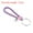 Purple Punk, variant on Braided Leather Keychain with Stainless Steel Key Ring Sleeve, PU Woven Wristlet Lanyard, Red White Sapphire Blue