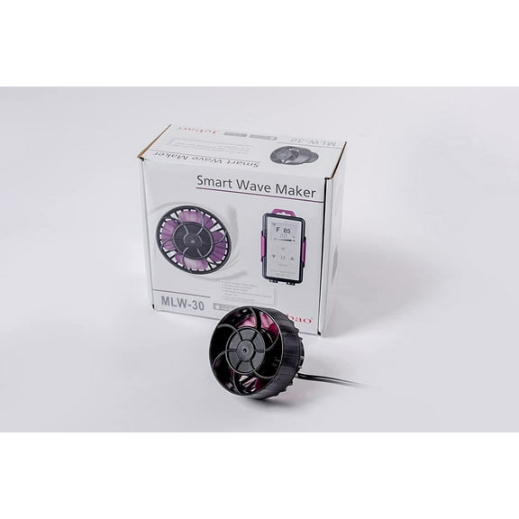 Jebao MLW-30 Smart Wave Maker with LCD Display Controller for Saltwater Tank Magnetic Base, 3434gph