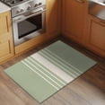 thumbnail image 3 of Sage Green Beige Striped Entryway Rug 2x3 Area Rug Washable Indoor Doormat Small Bathroom Rugs Low Pile Accent Throw Rugs Modern Farmhouse Retro Lines Floor Carpet for Kitchen Bedroom Entrance, 3 of 9