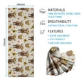 thumbnail image 2 of Beige Highland Cow Sunflower Basket Pattern Hot Yoga Mat Towel Non Slip for Hot Yoga - Quick-Drying Yoga Mat Cover with 4 Corner Pockets with Travel Bag - Hot Yoga Towel Non Slip 70"x26", 2 of 6