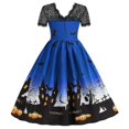 thumbnail image 2 of Womens Halloween Lace Sleeve Swing Dress, 2 of 5