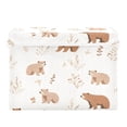 thumbnail image 7 of Yayeee Collapsible Cube Storage Bin with Lid Fabric Closet Decorative Basket with Handles, Gray Bears, 7 of 7