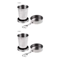 thumbnail image 3 of Advancent Taza de agua plegable de acero inoxidable, taza plegable para acampar, suministros para beber al aire libre Type2 NO2 Advancent CBP231132, 3 of 6