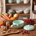 thumbnail image 5 of Euahivb Dinnerware Sets Halloween Plastic Pumpkin Shaped Bowl with Lid Thanksgiving Home Packaging Bowl Fruit Cleaning Bowl Home and Kitchen, 5 of 6