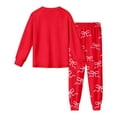 thumbnail image 6 of JAJAHO Girls Outfits Set 2 Piece Home Clothes Set Kids Bow Print Long Sleeve Crewneck Top Ankle-Tied Bottoms Ages 3-14 Years Trendy Outfit, 6 of 7