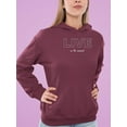 thumbnail image 2 of Live In The Moment Banner Hoodie Women -Image by Shutterstock, Female Medium, 2 of 4