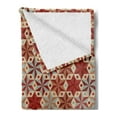 thumbnail image 2 of Geometric Soft Flannel Fleece Throw Blanket, Abstract Anise Stars Pattern in Warm Retro Colors with Dots Geometric Design, Cozy Plush for Indoor and Outdoor Use, 60" x 80", Multicolor, by Ambesonne, 2 of 5