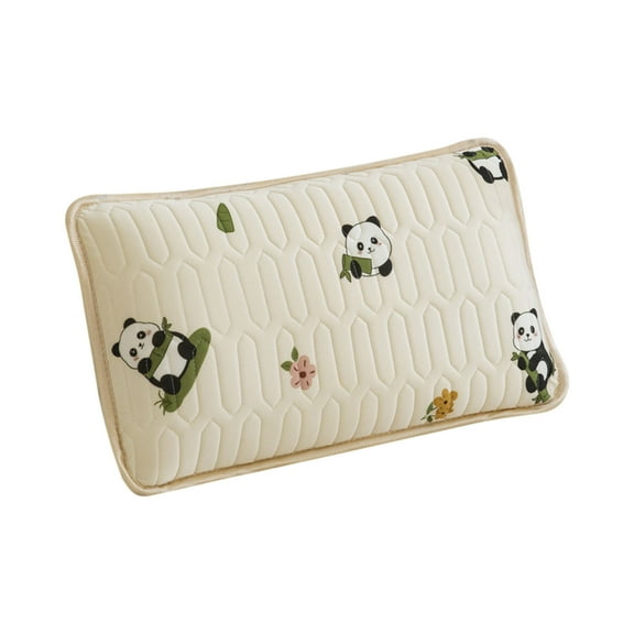 A Childrens Pillow 12X20 Inches With Pearl Cotton Filling Kids Bed Pillow Breathable Cool Fabric Leisurely Panda Design For Comfortable Sleep