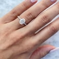 thumbnail image 2 of 2.10 Carat Oval Cut Moissanite Engagement Ring - Bridal Ring - Prong Setting Ring - Aniversary Ring - 18k White Gold Over Silver, 2 of 6