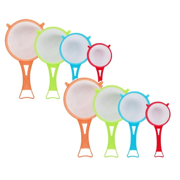 2Pack 4Pcs Flour Sieve Kitchen Strainer Sieve Flour Colander Set Four Sizes Kitchen Toolsï¼Random Colorï¼ Strainers Home Decor