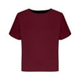 thumbnail image 6 of Xihbxyly Womens Tee Shirt Tops Short Sleeve 2025 Women Summer Tops Casual Short Sleeve Tunics Blouse for Leggings Crewneck Chiffon Shirts Soft Comfy T-Shirt Stretchy Breathable Plus Size Tops, 6 of 6