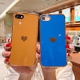 thumbnail image 4 of Tzomsze iPhone SE 2022/iPhone SE 2020/iPhone 8/iPhone 7,Luxury Love Heart Plating Phone Case for Women Girl Shockproof Slim Protective Cover iPhone SE 4.7 inch, Blue, 4 of 8