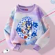 thumbnail image 3 of Ropa teñida con cuello redondo de Sonics, ropa para niños, sudadera con dibujos animados bonitos para niñas, suéter morado y rosa, camisetas de tela, regalos de cumpleaños para niños, 3 of 5