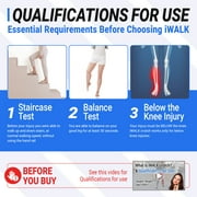 IWALKFree Hands & Pain Free Knee Crutch, Alternative to Crutches - Black & Blue